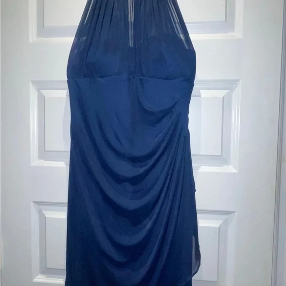 David's Bridal | Dresses | Navy Blue Halter Dress | Poshmark